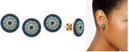EFFY Collection EFFY&reg; Sapphire (1-1/2 ct. t.w.), Turquoise & Diamond (1/10 ct. t.w.) Stud Earrings in 14k Gold